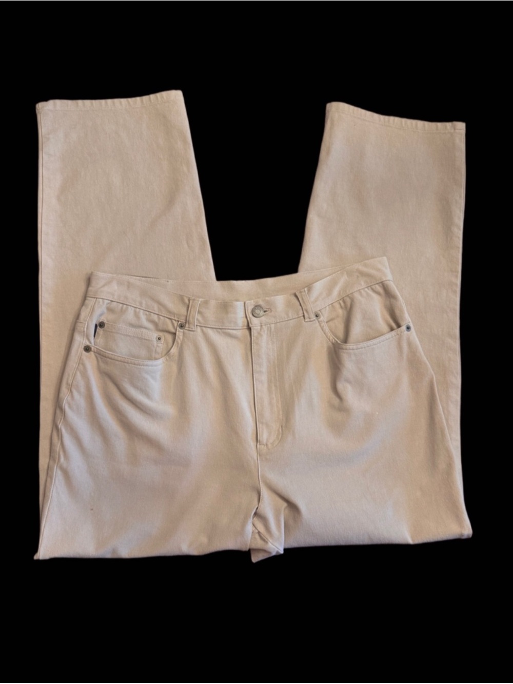 Ralph Lauren LRL Lauren Jeans Co Womens Sz 14 Tan Jeans Stretch Denim Vintage 90